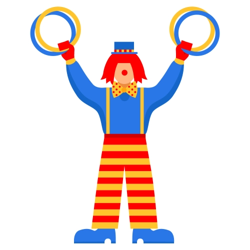 Party Supplies Ring Juggler Clown Joker Cutout | Carnival Circus Theme